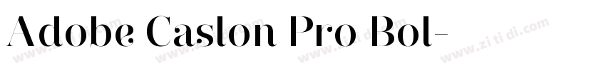 Adobe Caslon Pro Bol字体转换